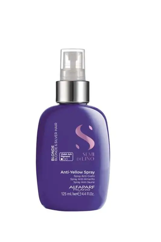 Alfaparf Semi Di Lino Blonde Anti Yellow Sarı Karşıtı Saç Spreyi 125ml | Sarı Alt Tonları Azaltarak Parlaklık Sağlayan Sprey - 1