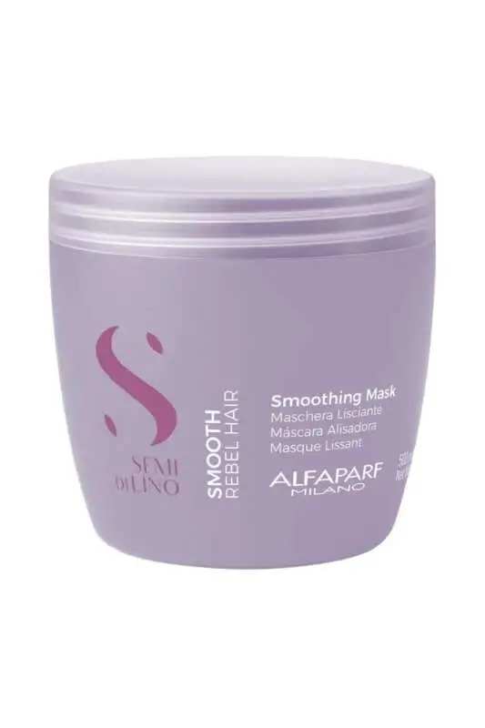 Alfaparf Semi Di Lino Smooth Smoothing Yatıştırıcı Ve Düzleştirici Saç Maskesi 500ml | Pürüzsüz ve Işıltılı Saçlar İçin Yoğun Nemlendirici - 1