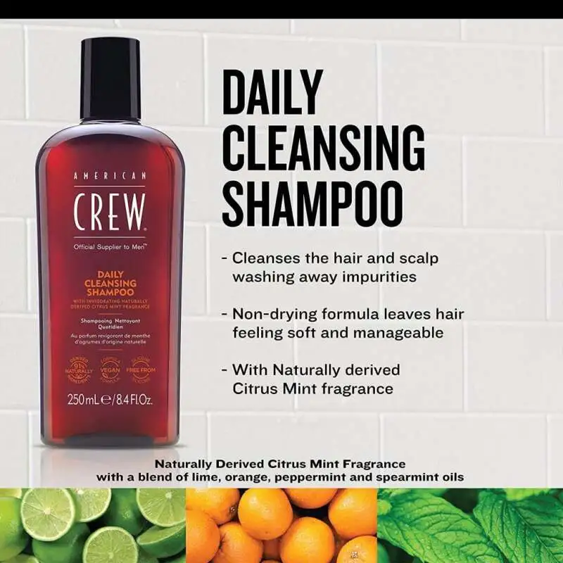 American Crew Daily Cleansing Shampoo 450 ML - 3