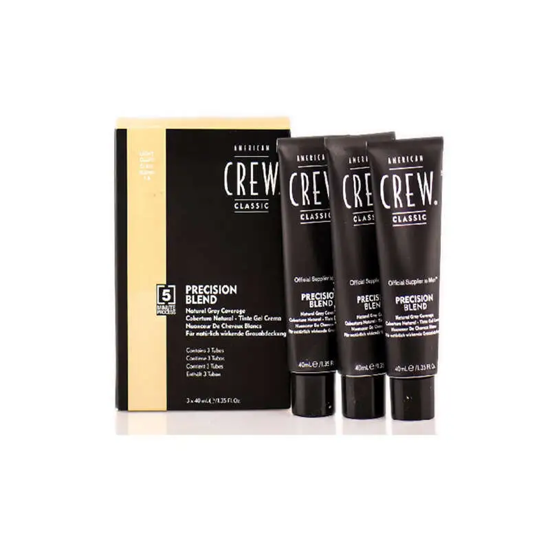 American Crew Precision Blend Light Erkeklere Özel Amonyaksız Doğal Beyaz Kapatıcı Saç Boyası 3x40 ml - 1