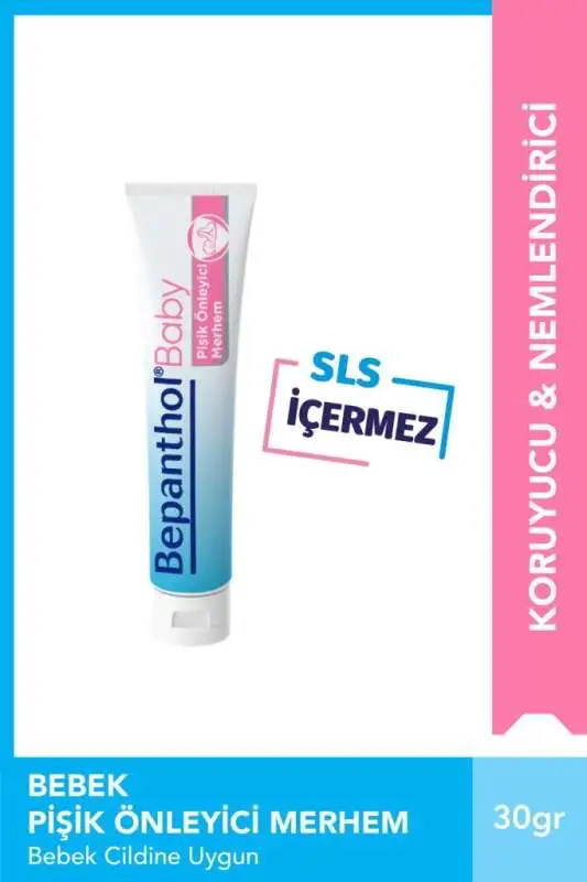 Bepanthol Baby Pişik Önleyici Merhem - Bebek Cildi İçin Koruyucu Bariyer Krem 30 gr - 1