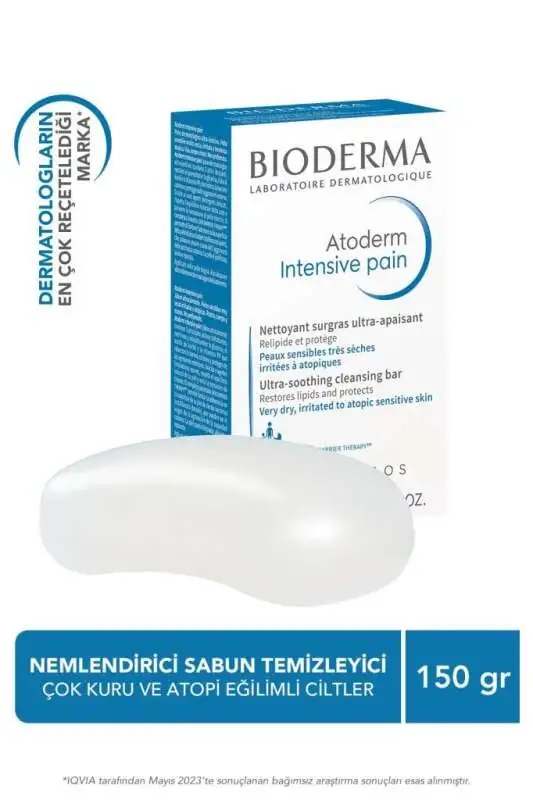 Bioderma Atoderm Intensive Yatıştırıcı Temizleyici Sabun 150 g - Kuru, Hassas ve Tahriş Olmuş Ciltler İçin Hipoalerjenik Banyo Barı - 1