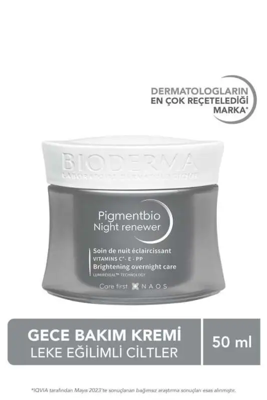 Bioderma Pigmentbio Night Renewer Hassas Ciltler İçin Leke Karşıtı ve Sıkılaştırıcı Gece Kremi 50 ml - 1