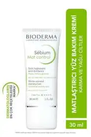 Bioderma Sebium Mat Control Yağlı Ciltler İçin Bakım Kremi 30 ml - 1