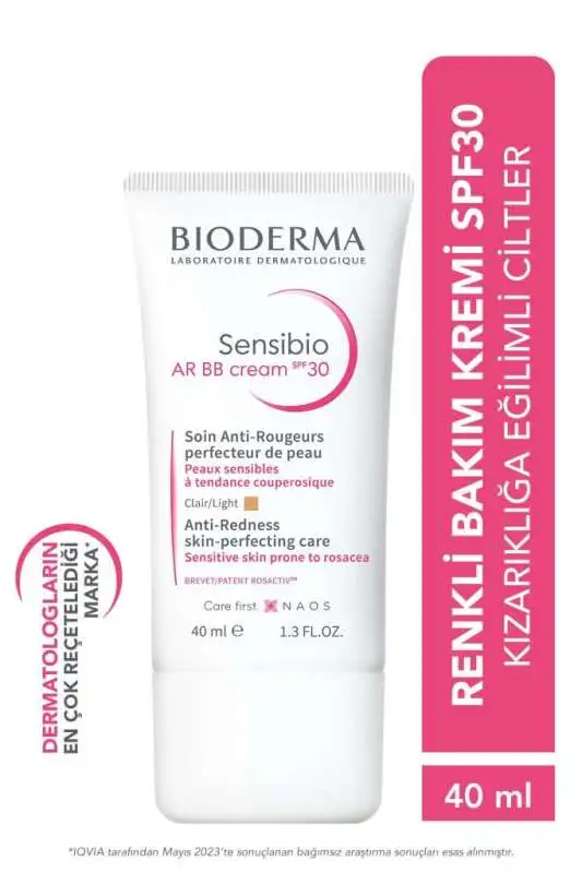 Bioderma Sensibio AR BB Cream Spf 30- Kızarık Ciltler İçin Krem 40ml - 1