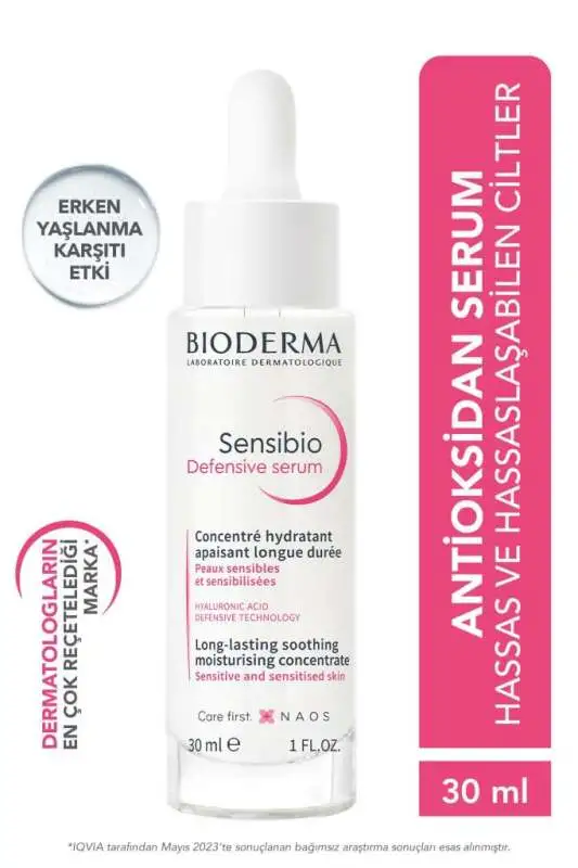 Bioderma Sensibio Defensive Serum 30 ml - Hassas Ciltler İçin Erken Yaşlanma Karşıtı ve Nemlendirici Antioksidan Serum - 1