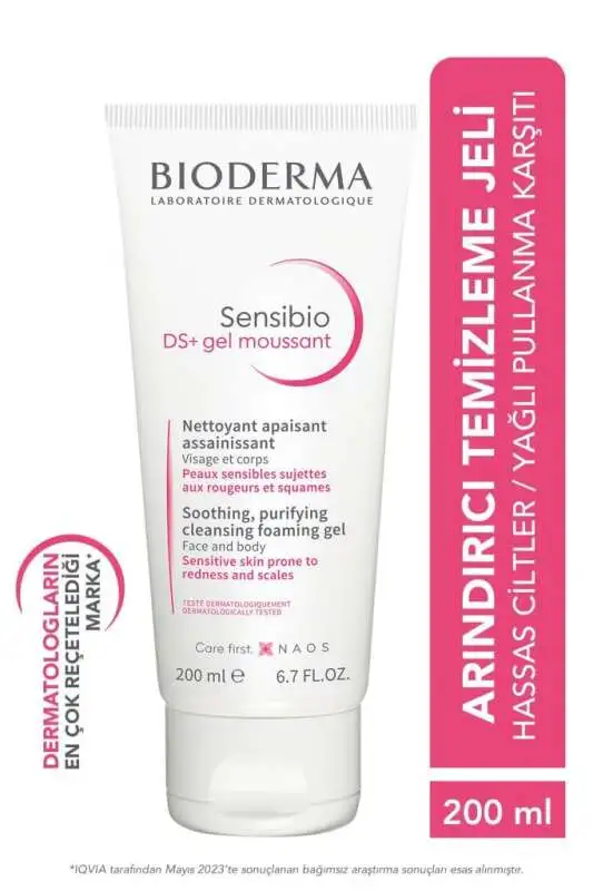 Bioderma Sensibio DS+ Foaming Gel 200 ml - Hassas ve Yağlı Pullanmaya Eğilimli Ciltler İçin Arındırıcı Temizleme Jeli? - 1