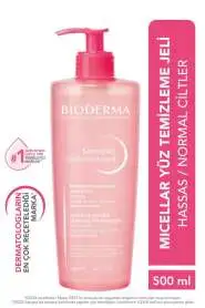 Bioderma Sensibio Foaming Yüz Temizleme Jeli 500 ml - Hassas Ciltler için Hipoalerjenik, Köpüklü ve Nemlendirici Temizleyici Jel - 1