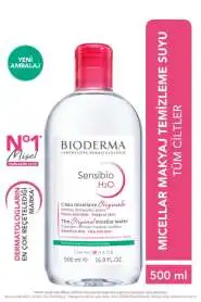 Bioderma Sensibio H2O Makyaj Temizleyici Misel Su 500 ml - Hassas Ciltler için Hipoalerjenik ve Yatıştırıcı Temizleme Suyu - 1