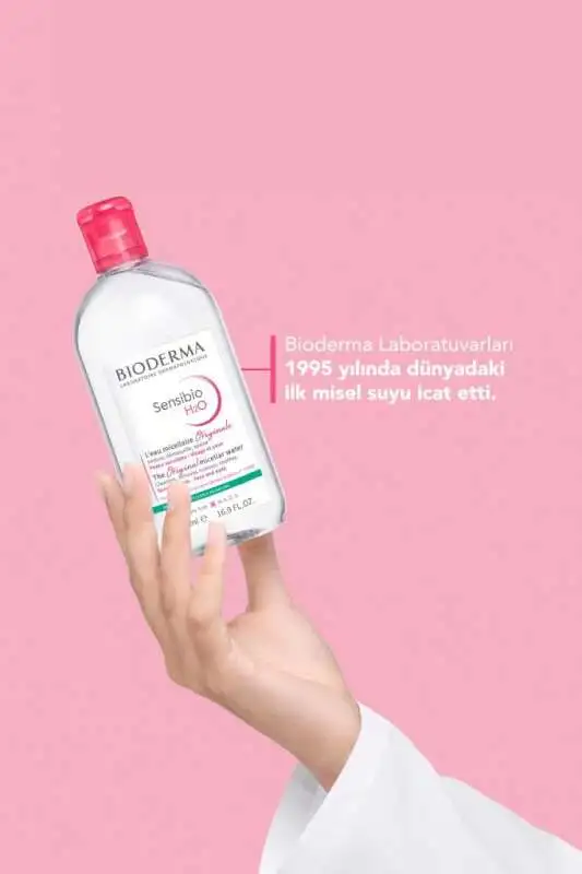 Bioderma Sensibio H2O Makyaj Temizleyici Misel Su 500 ml - Hassas Ciltler için Hipoalerjenik ve Yatıştırıcı Temizleme Suyu - 10