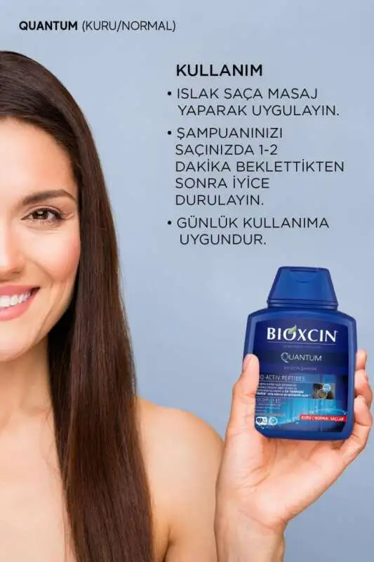 Bioxcin Quantum Nem ve Güç Dengeleyici Şampuan - Normal ve Kuru Saçlar İçin Besleyici Bakım 300 ml - 4