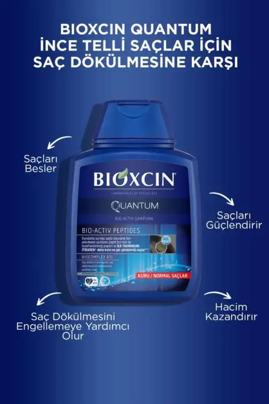 Bioxcin Quantum Nem ve Güç Dengeleyici Şampuan - Normal ve Kuru Saçlar İçin Besleyici Bakım 300 ml - 5