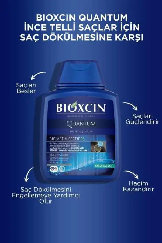 Bioxcin Quantum Yağ Dengeleyici Şampuan - Yağlı Saçlar İçin Temizlik ve Derin Bakım 300 ml - 4