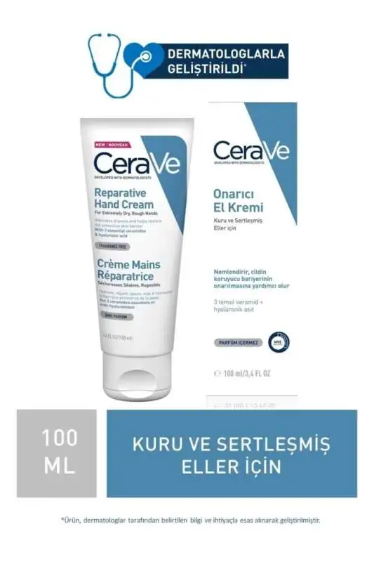 CeraVe Reparative Hand Cream 100 ml | Onarıcı ve Nemlendirici El Kremi - 1