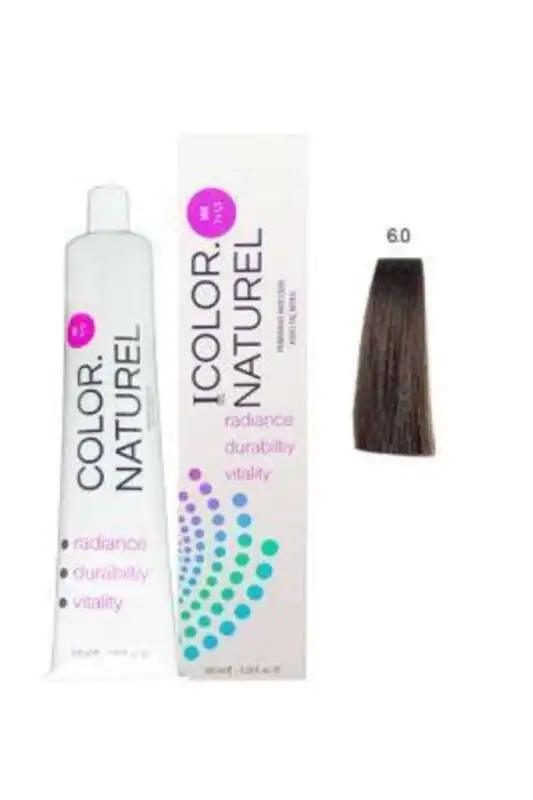 Color Naturel 6-0 Koyu Kumral Kalıcı Saç Boyası 100 ml | Doğal ve Kalıcı Koyu Kumral Tonlar - 1