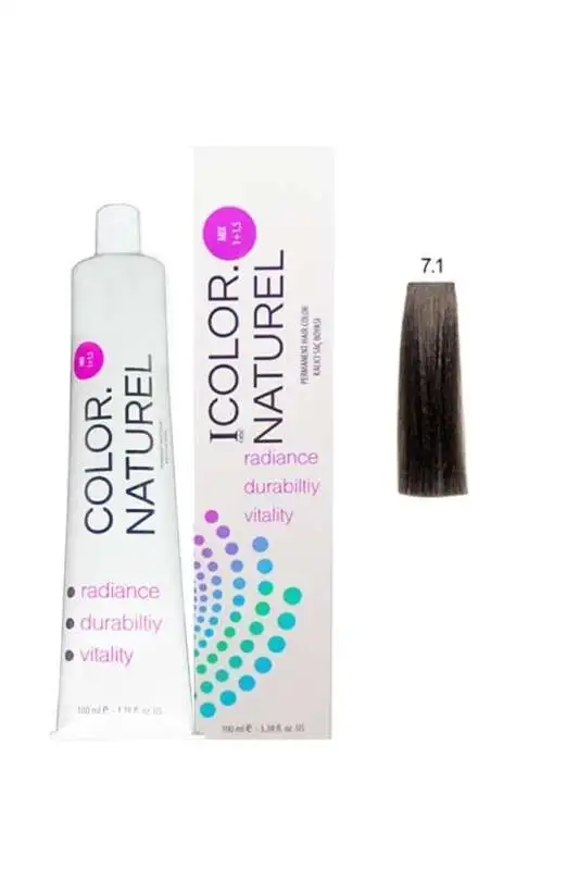 Color Naturel 7.1 Boya Küllü Kumral 100 ml | Küllü Kumral Tonu - 1