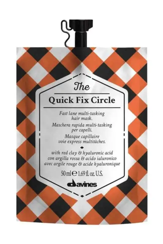 Davines The Quick Fix Circle Hızlı Etkili Çok Yönlü Saç Bakım Maskesi 50 ml | Anında Onarıcı ve Besleyici - 1