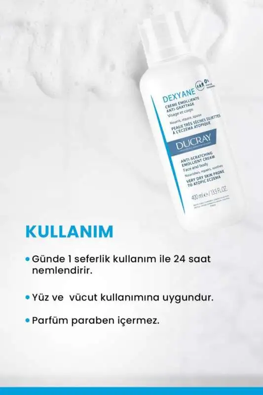 Ducray Dexyane Kuruluk Karşıtı Nemlendirici Krem 400 ml | Kuru Ciltler İçin Onarıcı Bakım - 3