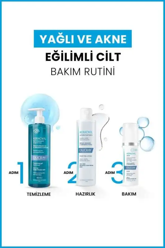 Ducray Keracnyl Kırışıklık Karşıtı Serum 30 ml | Yağlı ve Akneli Ciltler İçin Anti-Aging Bakım - 2