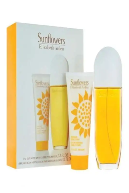 Elizabeth Arden Sunflowers Naturel Edt 100 ml+ Perfumed Body Lotion 100 ml Kadın Parfüm Seti - 1