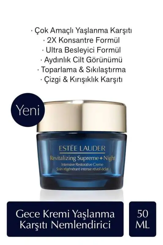 Estée Lauder Revitalizing Supreme+ Night Cream 50 ml | Gece Bakımı ve Yaşlanma Karşıtı Krem - 1