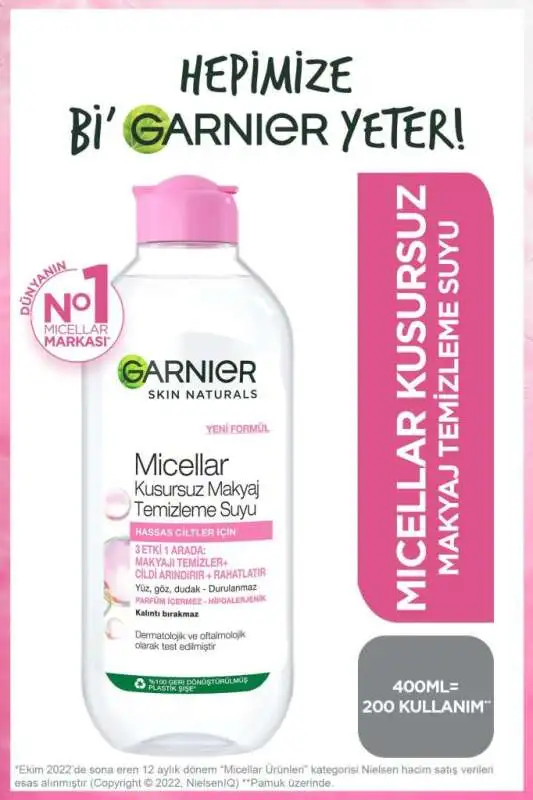 Garnier Makyaj Temizleme Suyu 400ml | Makyaj Temizleyici - 1