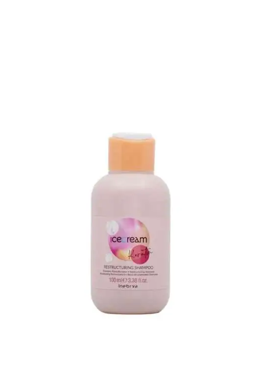 Inebrya Ice Cream Keratin Restructuring Shampoo 100 ml | Hasar Görmüş Saçlar İçin Onarıcı Keratin Şampuanı - 1