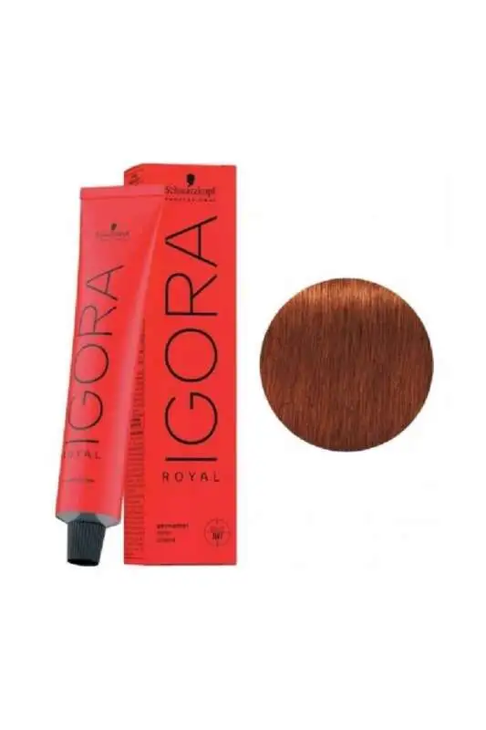 Schwarzkopf Igora Royal 6-77 Koyu Kumral Yoğun Bakır Saç Boyası 60 ml | Parlak ve Canlı Bakır Tonları - 2