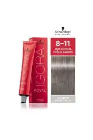 Igora Royal Küllü Tonlar 8-11 Açık Kumral Yoğun Sandre Saç Boyası 60 ml | Soğuk ve Doğal Küllü Yansımalar - 1
