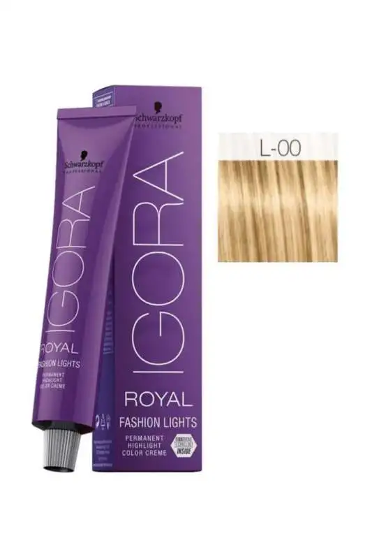 Schwarzkopf Igora Royal Fashion Lights L-00 Yoğun Doğal Saç Boyası 60 ml | Canlı ve Uzun Süre Kalıcı Renkler - 1