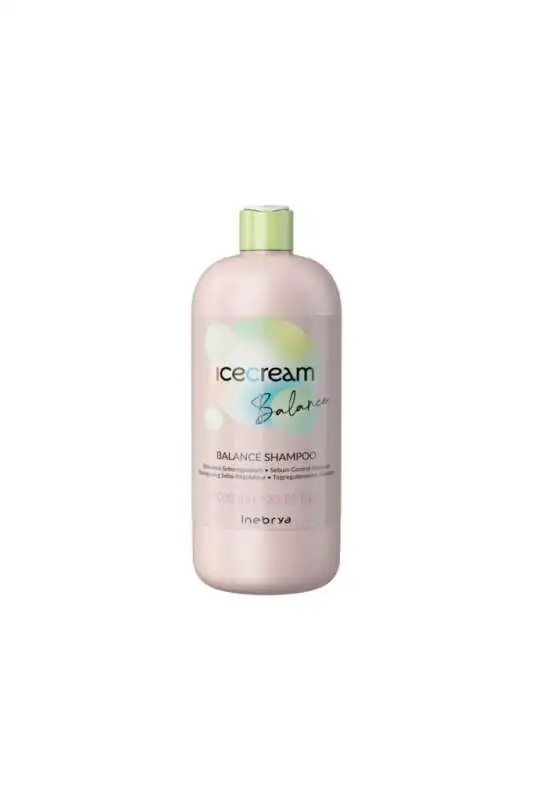 Inebrya Ice Cream Balance Shampoo 1000ml | Yağlı Saçlar İçin Dengeleyici ve Arındırıcı Şampuan - 1
