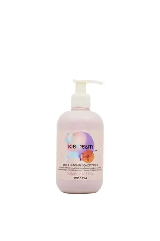 Inebrya Ice Cream Dry-T Nourishing Leave-In Conditioner 300 ml | Kuru Saçlar İçin Besleyici Durulanmayan Saç Kremi - 1