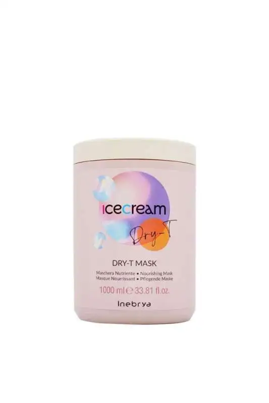 Inebrya Ice Cream Dry-T Nourishing Mask 1000 ml | Kuru Saçlar İçin Besleyici Maskeler - 1
