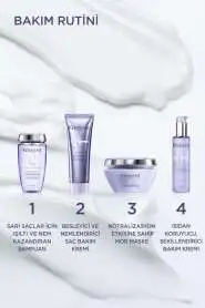 Kerastase Blond Absolu Bain Lumiere Sarı & Röfleli Saçlar İçin Parlaklık Şampuanı 250ml | İşlem Görmüş Saçlarda Sarı Ton Önleyici - 5