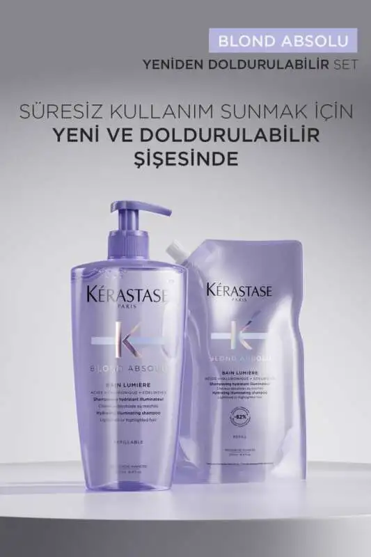 Kerastase Blond Absolu Bain Lumiere İşlem Görmüş Sarı Röfleli Saçlar İçin Nemlendirici Parlaklık Şampuanı 500 ml - 3