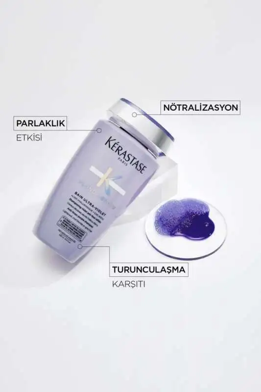 Kerastase Blond Absolu Bain Ultra-Violet Boyalı Gri Ve Sarı Saçlar İçin Mor Şampuan 250 ml - 2