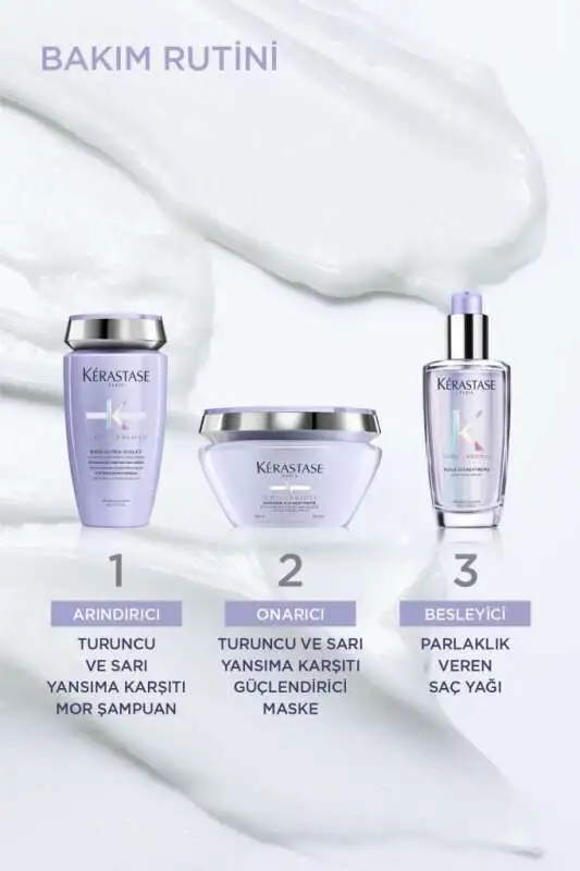 Kerastase Blond Absolu Bain Ultra-Violet Boyalı Gri Ve Sarı Saçlar İçin Mor Şampuan 250 ml - 6