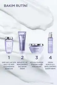 Kerastase Blond Absolu Sarı Saçlar İçin Parlaklık ve Renk Koruma Kremi 150ml | Durulanan Yoğun Bakım & Sarı Ton Önleyici - 8