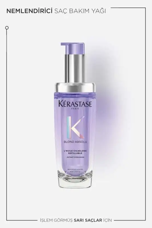 Kérastase Blond Absolu LHuile Cicagloss Yeniden Doldurulabilir Nemlendirici ve Işıltı Saç Yağı 75 ml - 2