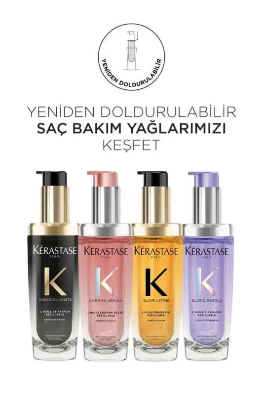 Kérastase Blond Absolu LHuile Cicagloss Yeniden Doldurulabilir Nemlendirici ve Işıltı Saç Yağı 75 ml - 8