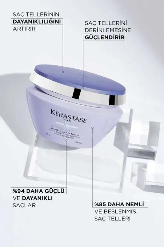 Kerastase Blond Absolu Masque Cicaextreme Sarı Saçlar İçin İşlem Sonrası Onarıcı Maske 200ml | Yoğun Bakım & Parlaklık - 2