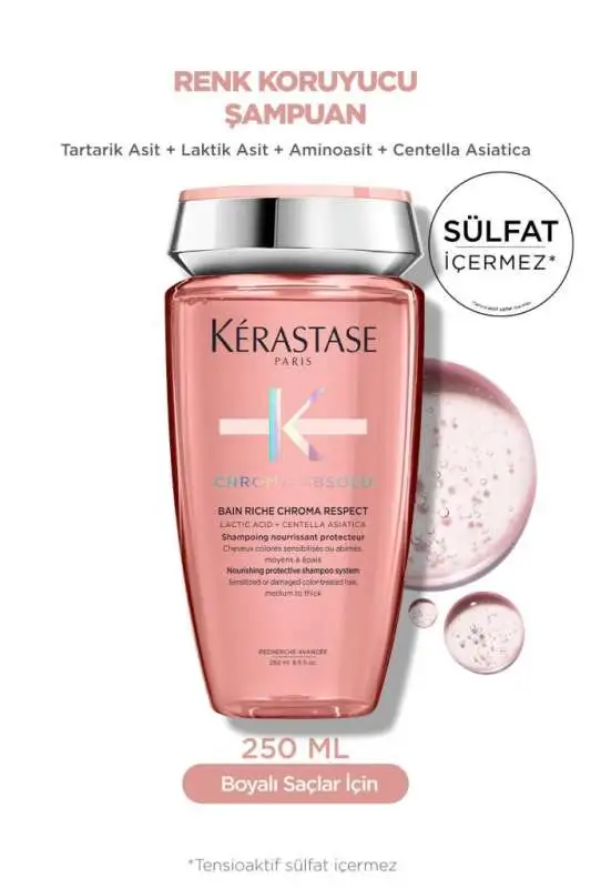 Kerastase Chroma Absolu Boyalı Saçlar İçin Besleyici Şampuan 250ml | Renk Koruma & Yoğun Nemlendirme - 1