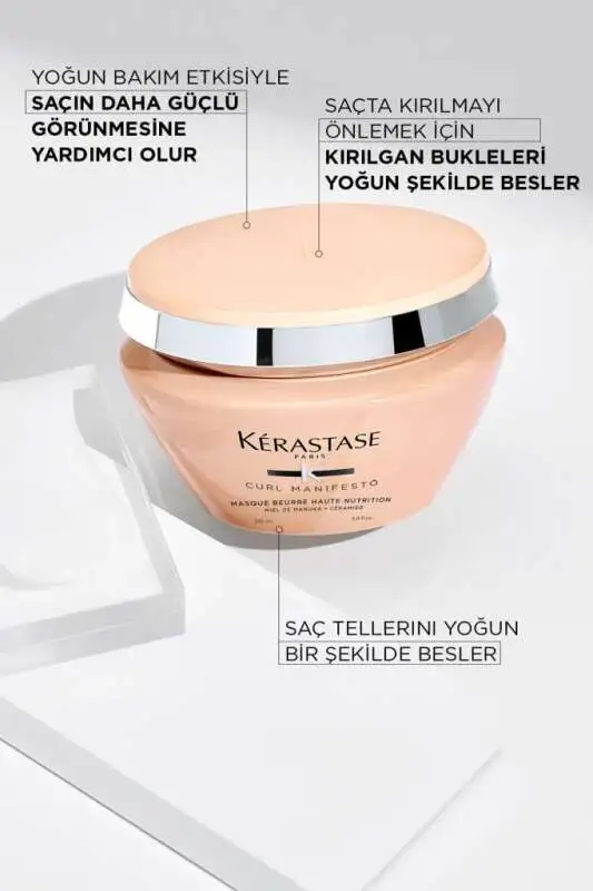 Kerastase Curl Manifesto Beurre Haute Nutrition Yoğun Besleyici Saç Maskesi 200ml | Kıvırcık ve Dalgalı Saçlar İçin Nem Bombası - 3