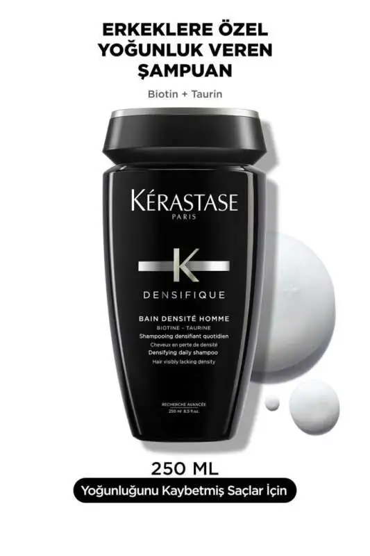 Kerastase Densifique Bain Densité Homme 250 ml | Erkekler İçin Yoğunluk ve Dolgunluk Veren Şampuan - 1