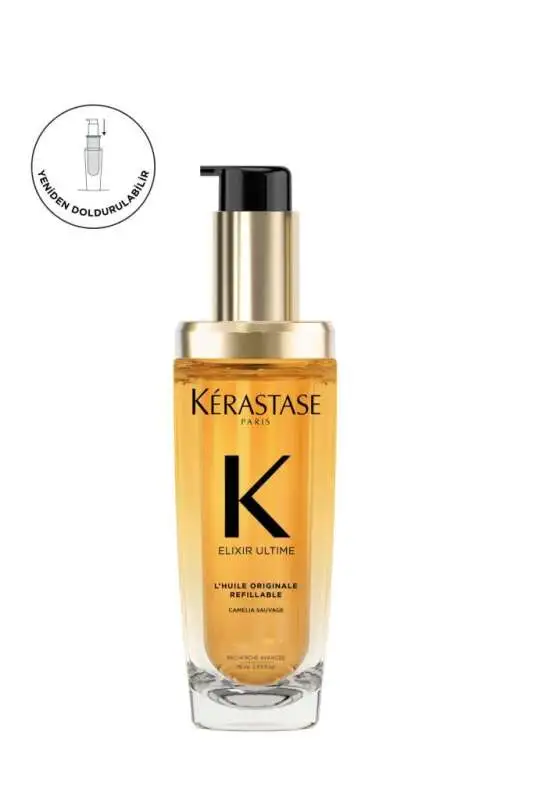 Kérastase Elixir Ultime LHuile Originale - Tüm Saç Tipleri İçin Parlatıcı, Nemlendirici ve Çok Yönlü Bakım Sağlayan Saç Yağı 75ml - 1