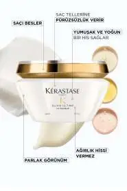 Kérastase Elixir Ultime Le Masque Parlaklık, Nem ve Yıpranmış Saçlar İçin Onarıcı Bakım Maskesi 200 ml - 2