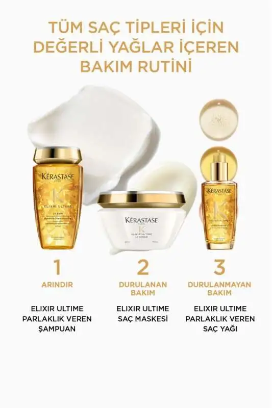 Kérastase Elixir Ultime Le Masque Parlaklık, Nem ve Yıpranmış Saçlar İçin Onarıcı Bakım Maskesi 200 ml - 5