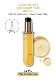 Kérastase Elixir Ultime L Huile Originale Yeniden Doldurmalı Çok Yönlü Parlaklık ve Besleyici Saç Bakım Yağı 75 ml - Kerastase