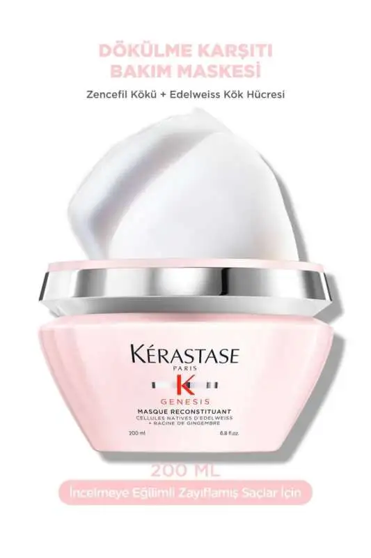 Kerastase Genesis Masque Reconstituant Dökülme Karşıtı Güçlendirici Yoğun Bakım Maskesi 200 Ml - 1