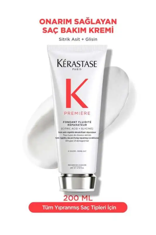 Kerastase Première Fondant Fluidité Réparateur - Kırık ve Yıpranmış Saçlar İçin Onarıcı, Esneklik ve Yumuşaklık Sağlayan Saç Bakım Kremi 200ml - 1